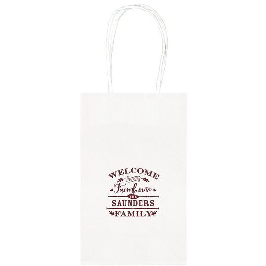 Welcome To Our Farmhouse Medium Twisted Handled Bags